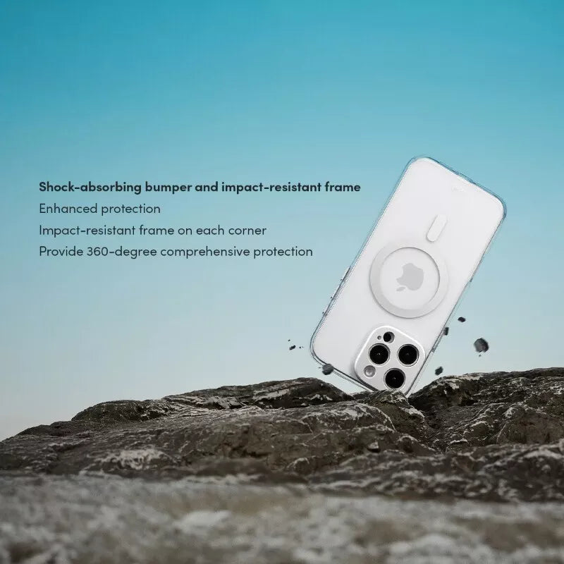 Moshi iGlaze MagSafe – dėklas, skirtas „iPhone 16“ (Luna Silver)