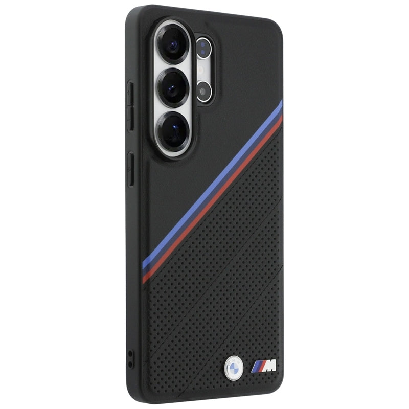 BMW Tricolor Metal Logo MagSafe - Samsung Galaxy S26 Ultra dėklas (juodas)