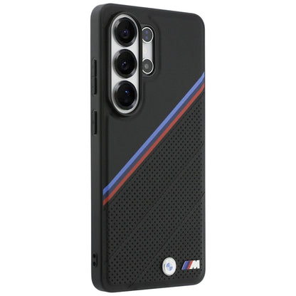 BMW Tricolor Metal Logo MagSafe - Samsung Galaxy S26 Ultra dėklas (juodas)