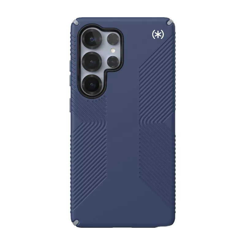 Speck Presidio2 Grip Magnet – Dėklas, skirtas Samsung Galaxy S25 Ultra MagSafe (Pakrantės mėlyna/Dulkių pilka/Balta)