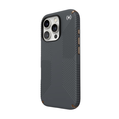 Speck Presidio2 Grip – Dėklas, skirtas „iPhone 16 Pro“ („Charcoal Grey“ / „Cool Bronze“ / „White“)