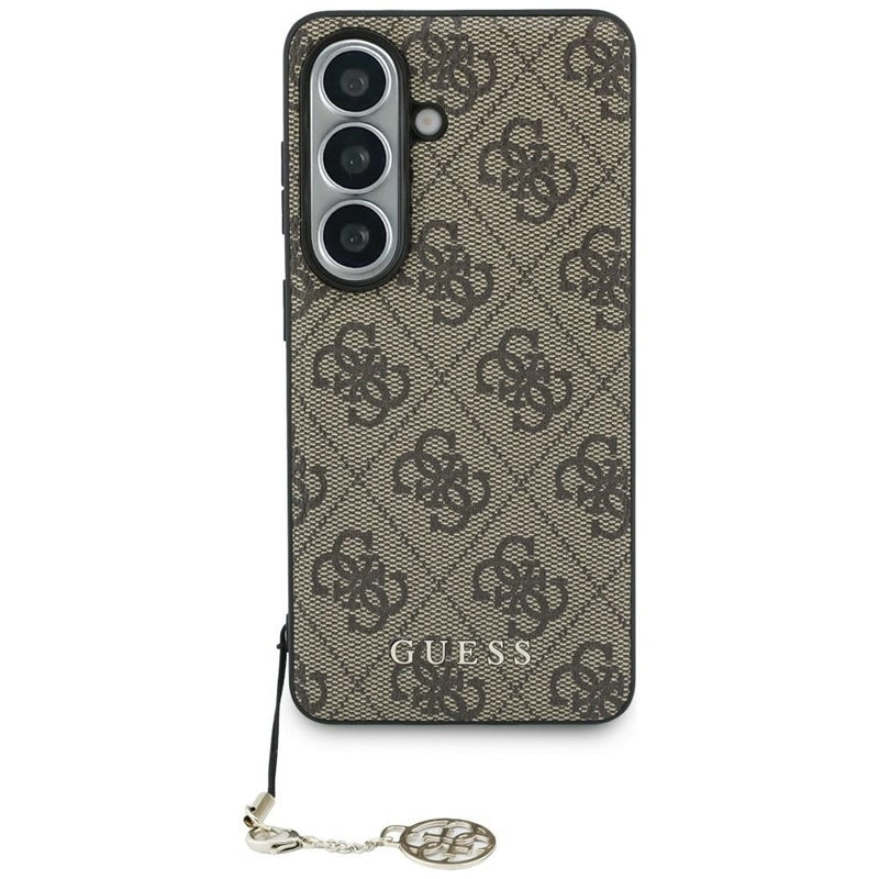 Guess 4G Classic Logo Charm MagSafe dėklas Samsung Galaxy S26 (Rudas)