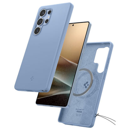 Spigen Silicone Fit Mag MagSafe – dėklas, skirtas „Samsung Galaxy S25 Ultra“ (safyro mėlynos spalvos)