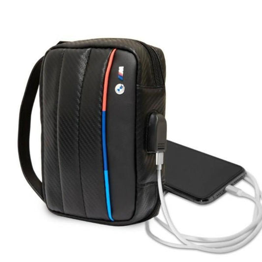 BMW Carbon Tricolor - Krepšys / organizatorius su išoriniu USB prievadu (juodas)