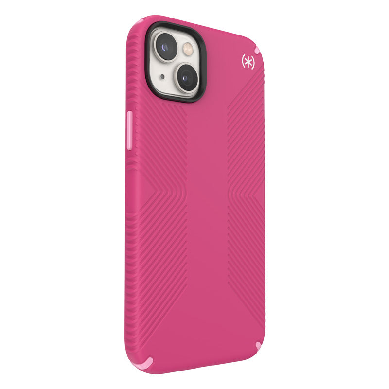 "Speck Presidio2 Grip + MagSafe" - dėklas "iPhone 14 Plus" su MICROBAN danga (Digitalpink / Blossompink / White)