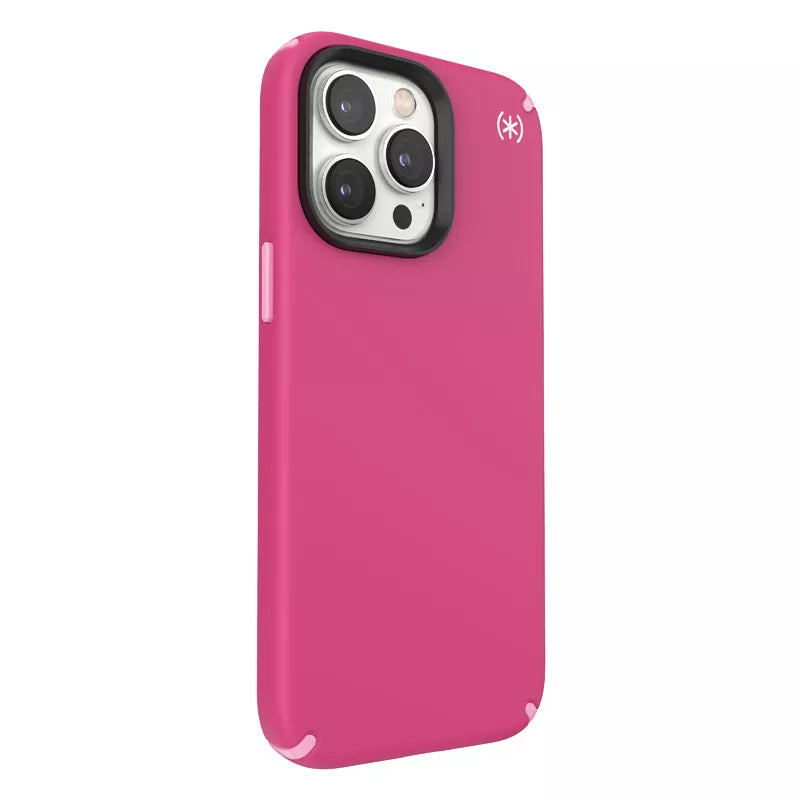 Speck Presidio2 Pro + MagSafe – dėklas iPhone 14 Pro Max su MICROBAN danga (Digitalpink / Blossompink / White)