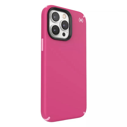 Speck Presidio2 Pro + MagSafe – dėklas iPhone 14 Pro Max su MICROBAN danga (Digitalpink / Blossompink / White)