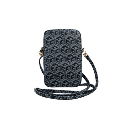 Guess Zip GCube Bottom Stripe - Telefono krepšys (juodas)