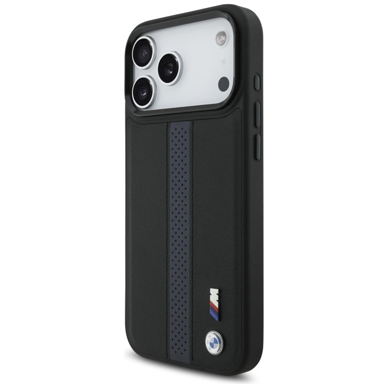 BMW M perforuotos juostelės logotipas MagSafe - iPhone 17 Pro Max dėklas (mėlynas)
