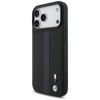 BMW M perforuotos juostelės logotipas MagSafe - iPhone 17 Pro Max dėklas (mėlynas)