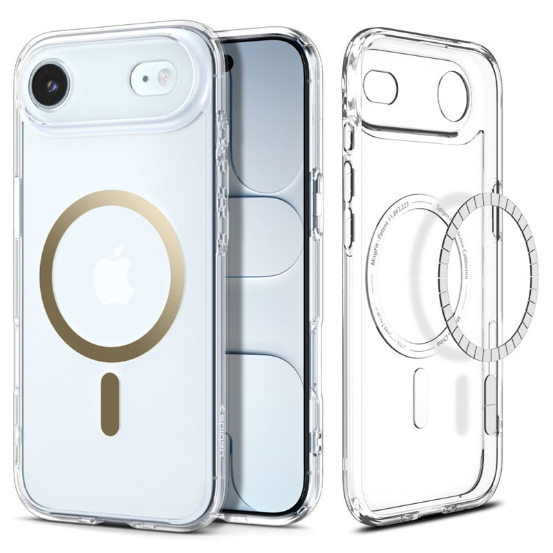 Spigen Ultra Hybrid MagSafe dėklas iPhone Air (Skaidrus/Auksinis)