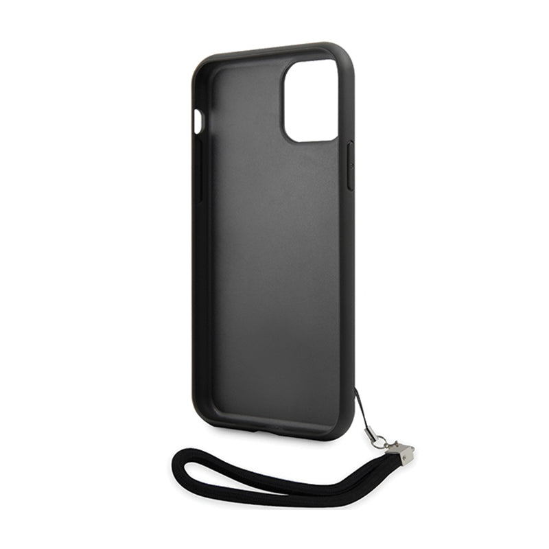 Karl Lagerfeld Sequins Cord – dėklas su virvele, skirtas iPhone 11 (sidabrinis)