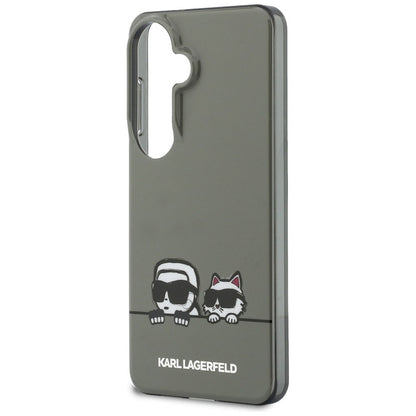 Karl Lagerfeld IML Peekaboo Karl & Choupette MagSafe dėklas - Samsung Galaxy S26 dėklas (juodas)