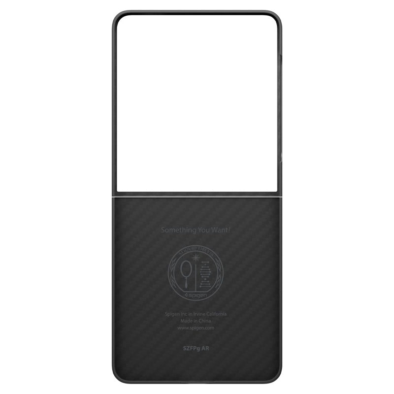Spigen Airskin Aramid – Dėklas, skirtas Samsung Galaxy Z Flip 7 (juodas)