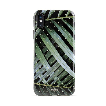 PURO Glam Tropical Leaves - dėklas, skirtas iPhone Xs / X (Brilliant Leaves)
