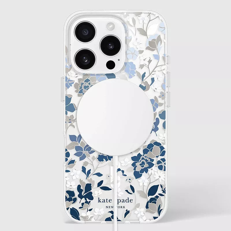 Kate Spade New York Protective Gems MagSafe – Dėklas iPhone 16 Pro (Flowerbed Blue)