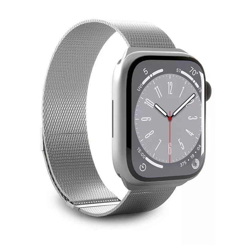 Puro Milanese Magnetic Band - Nerūdijančio plieno apyrankė Apple Watch 38/40/41/42 mm (sidabrinė)