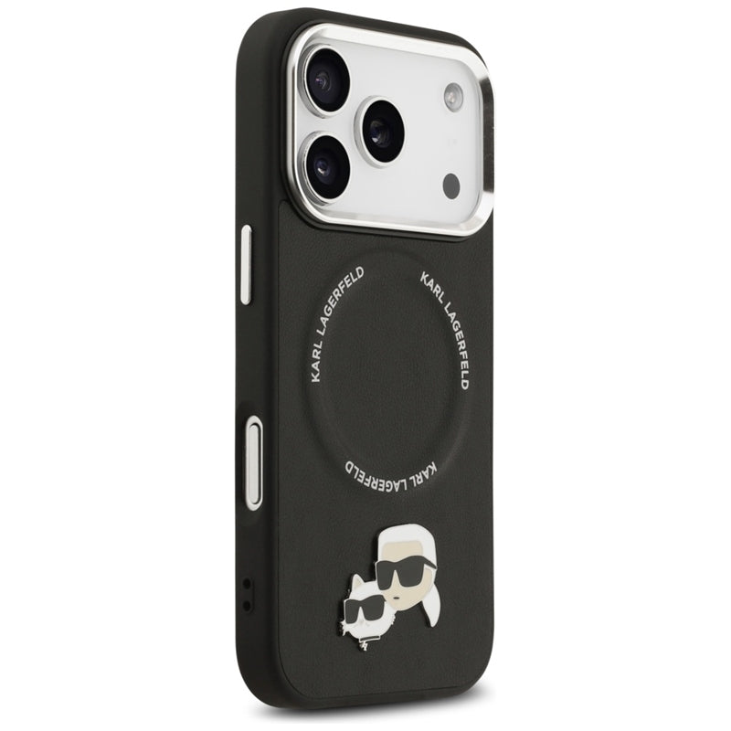 Karl Lagerfeld Karl & Choupette Smeigtukai MagSafe - Dėklas iPhone 17 Pro (juodas)