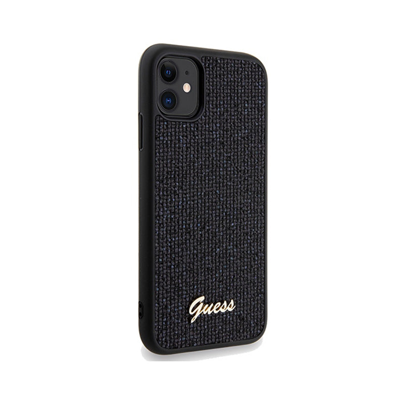 Guess Disco Metal Script – iPhone 11 dėklas (juodas)