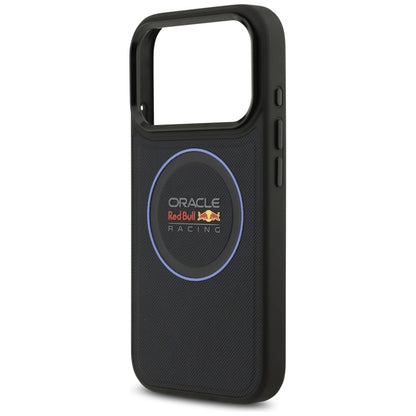 Red Bull Mėlyno Tinklelio Ir Metalo Mygtukų MagSafe dėklas - iPhone 17 Pro (Tamsiai Mėlynas)