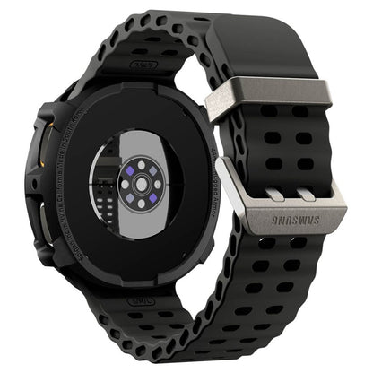 Spigen Rugged Armor Dėklas, skirtas Samsung Galaxy Watch 8 44 mm (Matinė juoda)