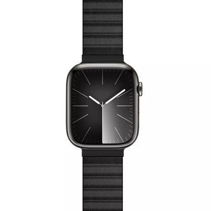 Crong Eclipse – Odinis magnetinis dirželis, skirtas Apple Watch 44/45/46/49 mm (juoda)