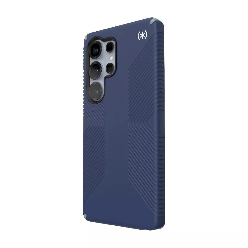 Speck Presidio2 Grip Magnet – Dėklas, skirtas Samsung Galaxy S25 Ultra MagSafe (Pakrantės mėlyna/Dulkių pilka/Balta)