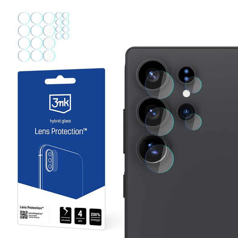 3mk Lens Protection - apsaugos stiklas fotoaparatui, skirtas Samsung Galaxy S25 Ultra (4 vnt.)