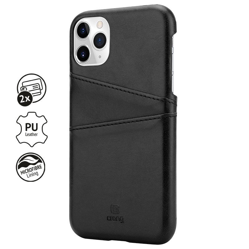 Crong Neat Cover – PU odos dėklas skirtas iPhone 11 Pro (juodas)