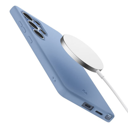 Spigen Silicone Fit Mag MagSafe – dėklas, skirtas „Samsung Galaxy S25 Ultra“ (safyro mėlynos spalvos)