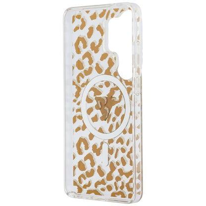 Guess IML Leopard Print Triangle MagSafe - Samsung Galaxy S26 Ultra dėklas (rudas)