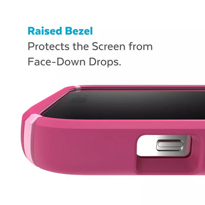 Speck Presidio2 Pro + MagSafe – dėklas iPhone 14 Pro Max su MICROBAN danga (Digitalpink / Blossompink / White)