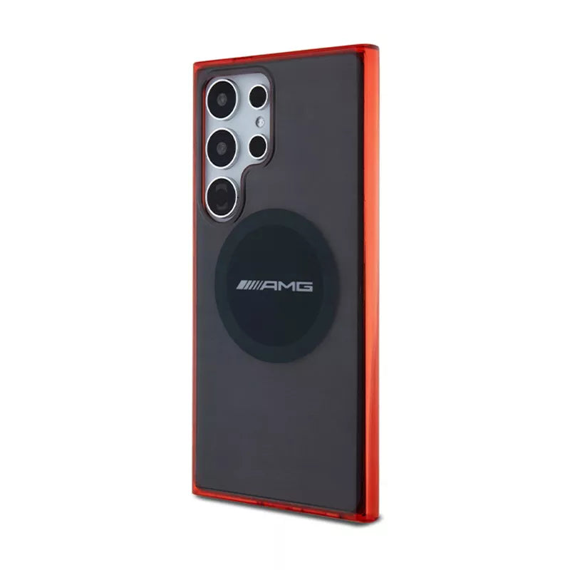 AMG skaidrus dviejų spalvų MagSafe – dėklas, skirtas Samsung Galaxy S24 Ultra (juodas)