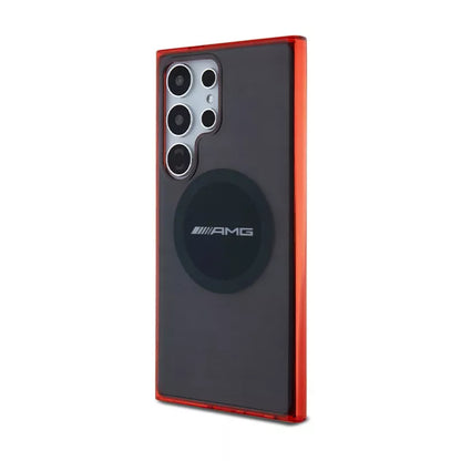 AMG skaidrus dviejų spalvų MagSafe – dėklas, skirtas Samsung Galaxy S24 Ultra (juodas)