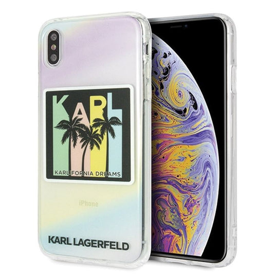 Karl Lagerfeld Kalifornia Dreams palmų dėklas, skirtas iPhone Xs Max
