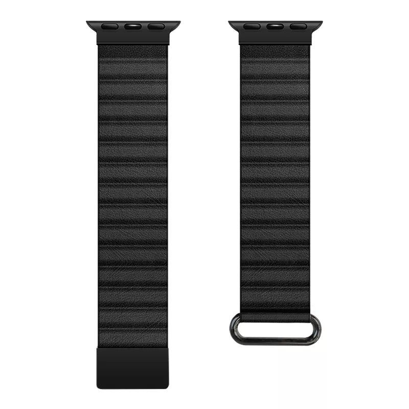 Crong Eclipse – Odinis magnetinis dirželis, skirtas Apple Watch 44/45/46/49 mm (juoda)
