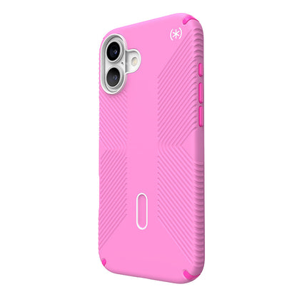 Speck Presidio2 Grip ClickLock & MagSafe – dėklas skirtas iPhone 16 Plus (True Pink / Shocking Pink / White)