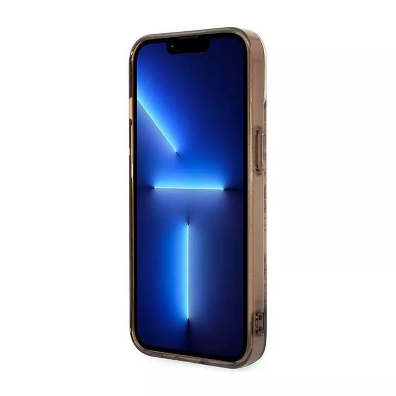 Guess Porcelain kolekcija – „iPhone 14“ dėklas (ochros spalvos)