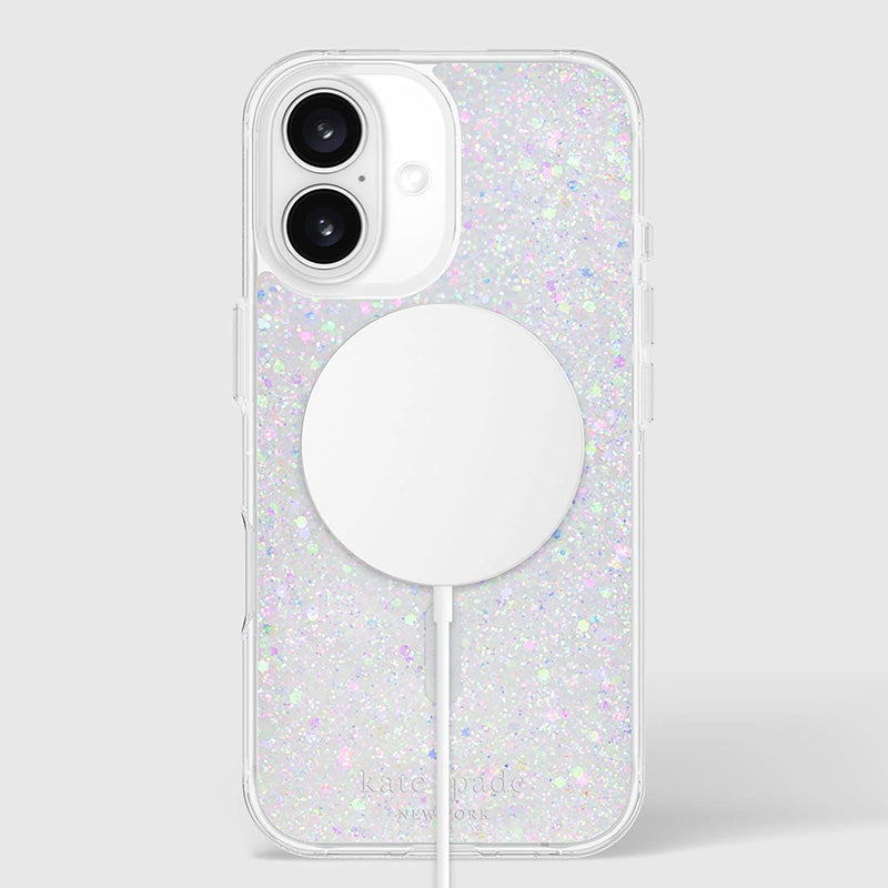 Kate Spade New York Apsauginis dėklas suderinamas su MagSafe – skirtas iPhone 16 (Stambūs blizgučiai)