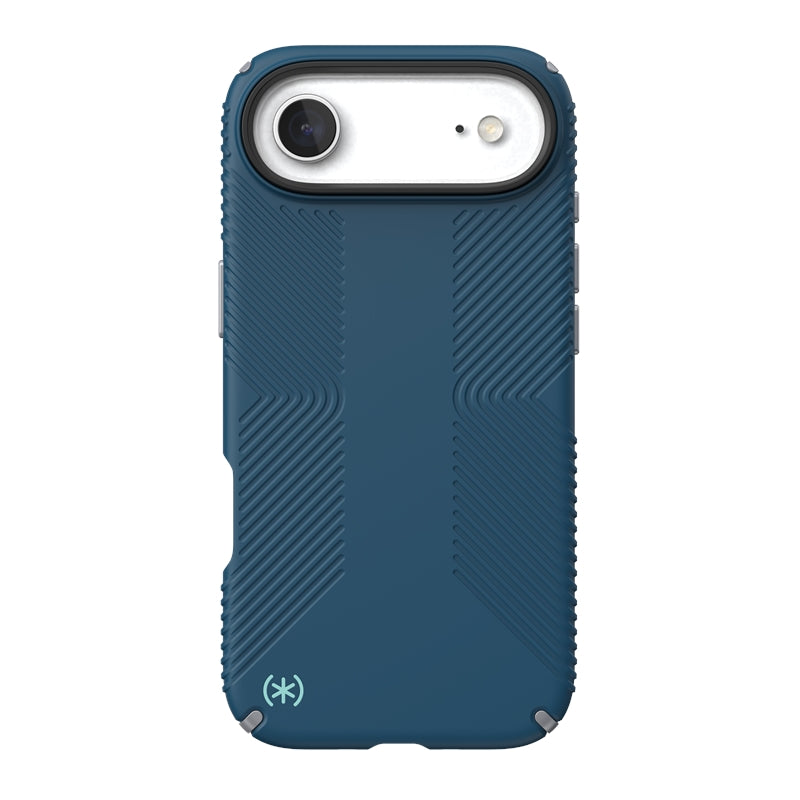 Speck Presidio2 Grip MagSafe – iPhone dėklas (Deep Sea / Silver Metallic / Spell Blue)