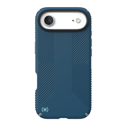 Speck Presidio2 Grip MagSafe – iPhone dėklas (Deep Sea / Silver Metallic / Spell Blue)