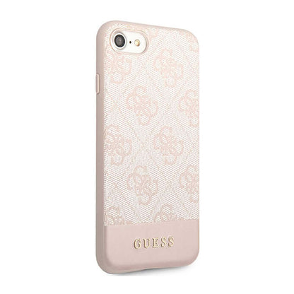 Guess 4G Bottom Stripe Collection – dėklas, skirtas iPhone SE (2022/2020) / 8 / 7 (rožinis)