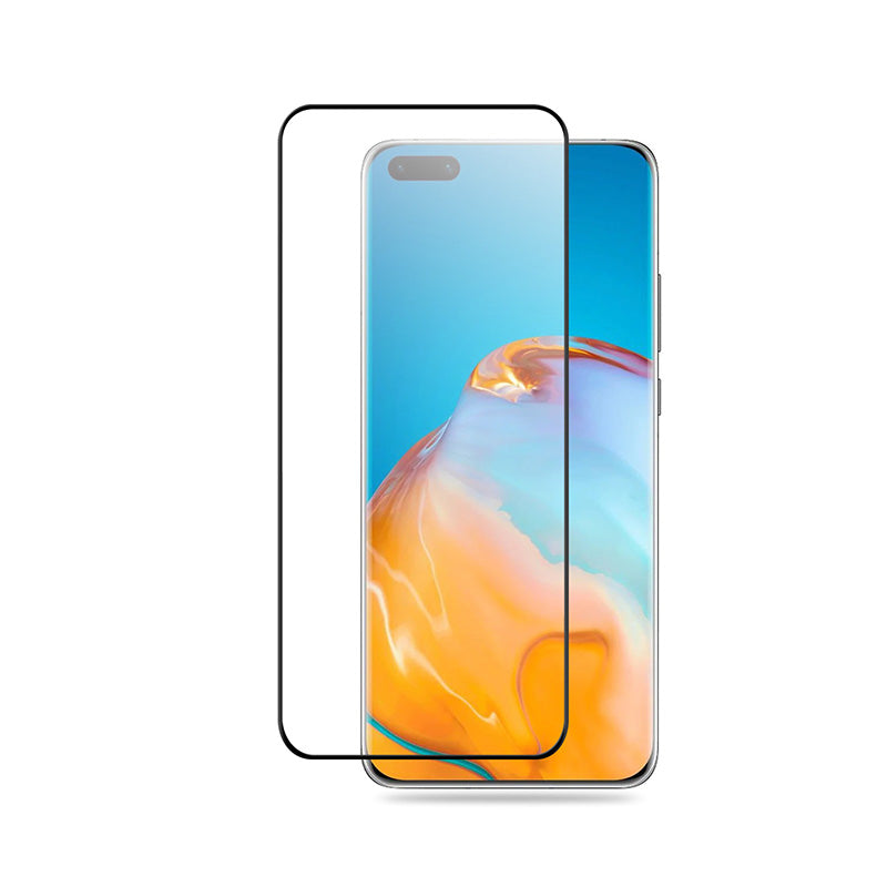 Crong 3D Armour Glass 9H grūdintas stiklas visam ekranui su Huawei P40 Pro montavimo rėmeliu