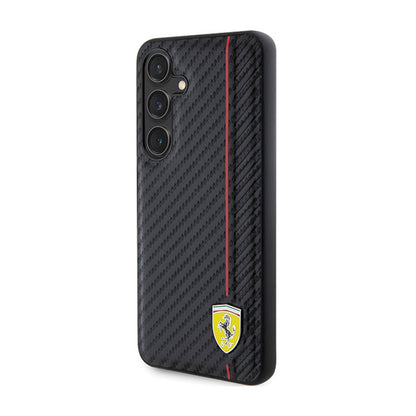 Ferrari Anglies rašto linija – Dėklas skirtas Samsung Galaxy S24+ (juodas)