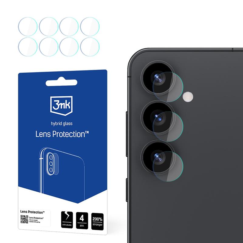 3mk Lens Protection - fotoaparato objektyvo stiklas, skirtas Samsung Galaxy S25+ (4 vnt.)