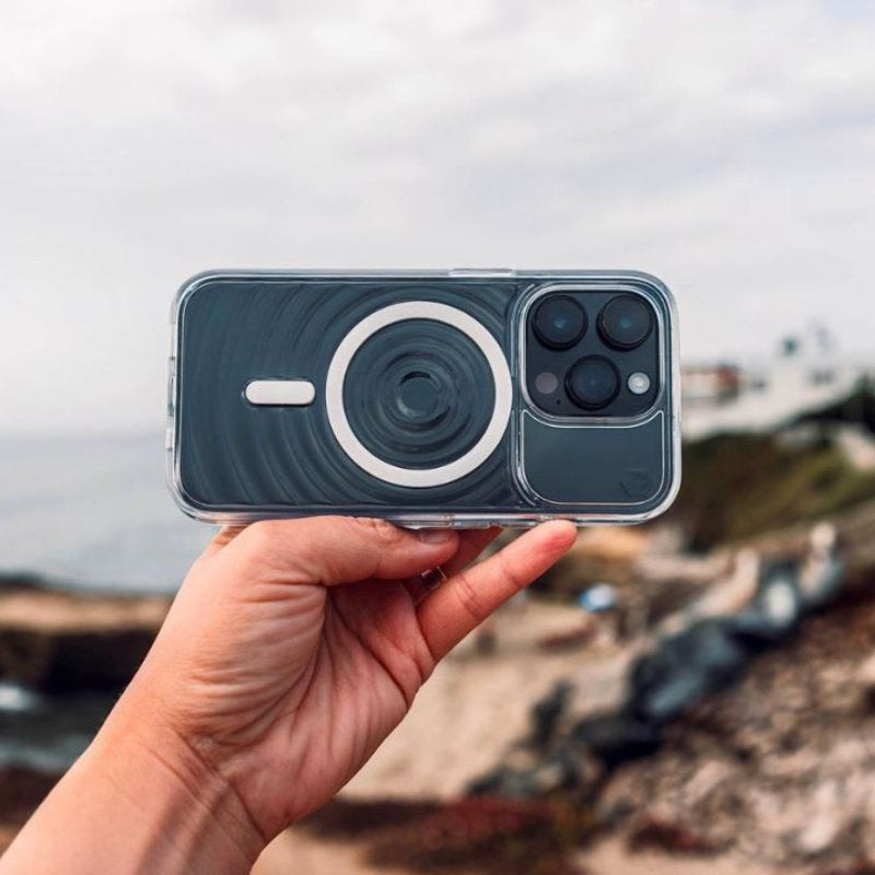 STM Reawaken Ripple MagSafe – dėklas skirtas iPhone 15 Pro Max (Juoda / Atlanto)