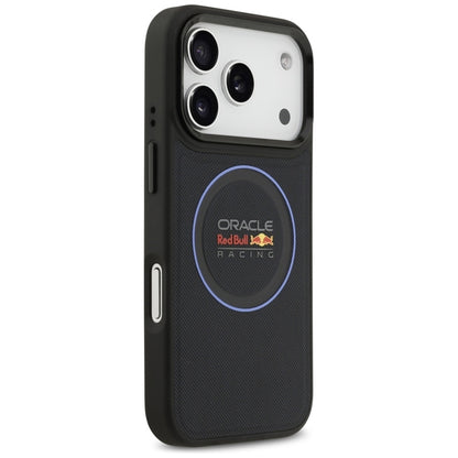 Red Bull Mėlyno Tinklelio Ir Metalo Mygtukų MagSafe dėklas - iPhone 17 Pro (Tamsiai Mėlynas)
