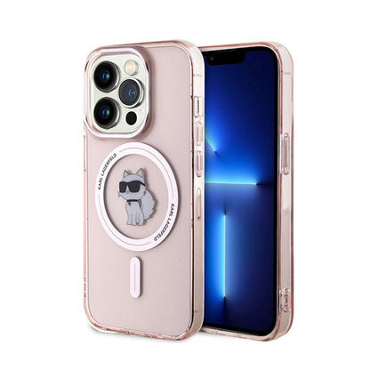 Karl Lagerfeld IML Choupette MagSafe – dėklas iPhone 14 Pro (rožinis)