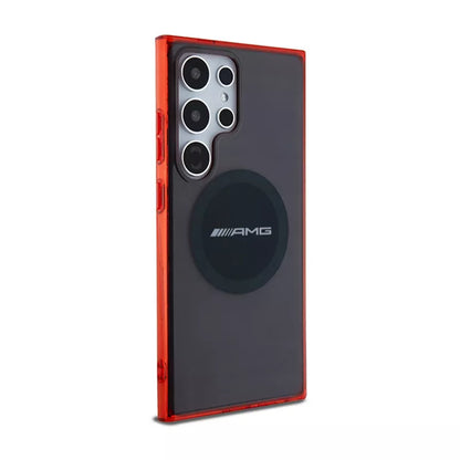 AMG skaidrus dviejų spalvų MagSafe – dėklas, skirtas Samsung Galaxy S24 Ultra (juodas)