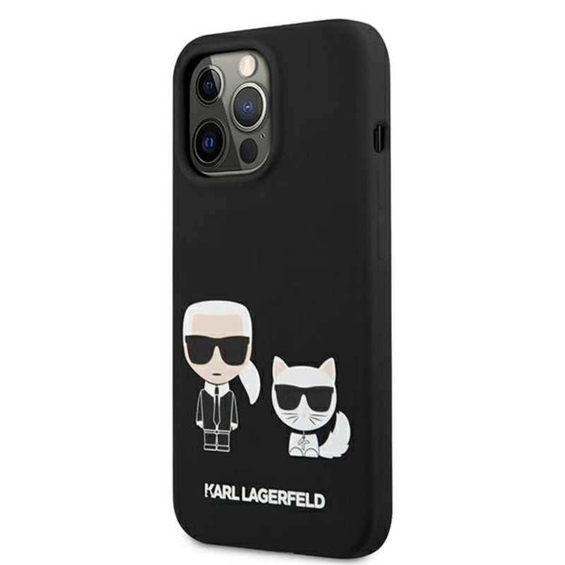 Karl Lagerfeld Silikoninis dėklas Karl & Choupette iPhone 13 Pro (Juodas)